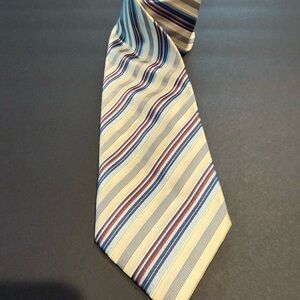 Brioni Multicolor Striped Silk Tie with Brioni metal tag